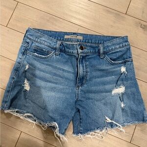 EUC: Joe's Jeans Classic Blue Frayed Denim Cut Off Shorts, size 28